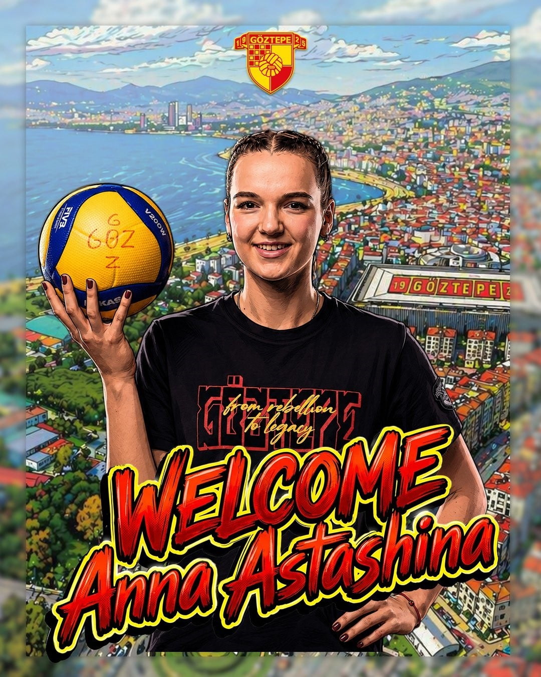 GÖZTEPE VOLEYBOL, RUS OYUNCU ANNA ASTASHİNA’YI KADROSUNA KATTIĞINI DUYURDU.