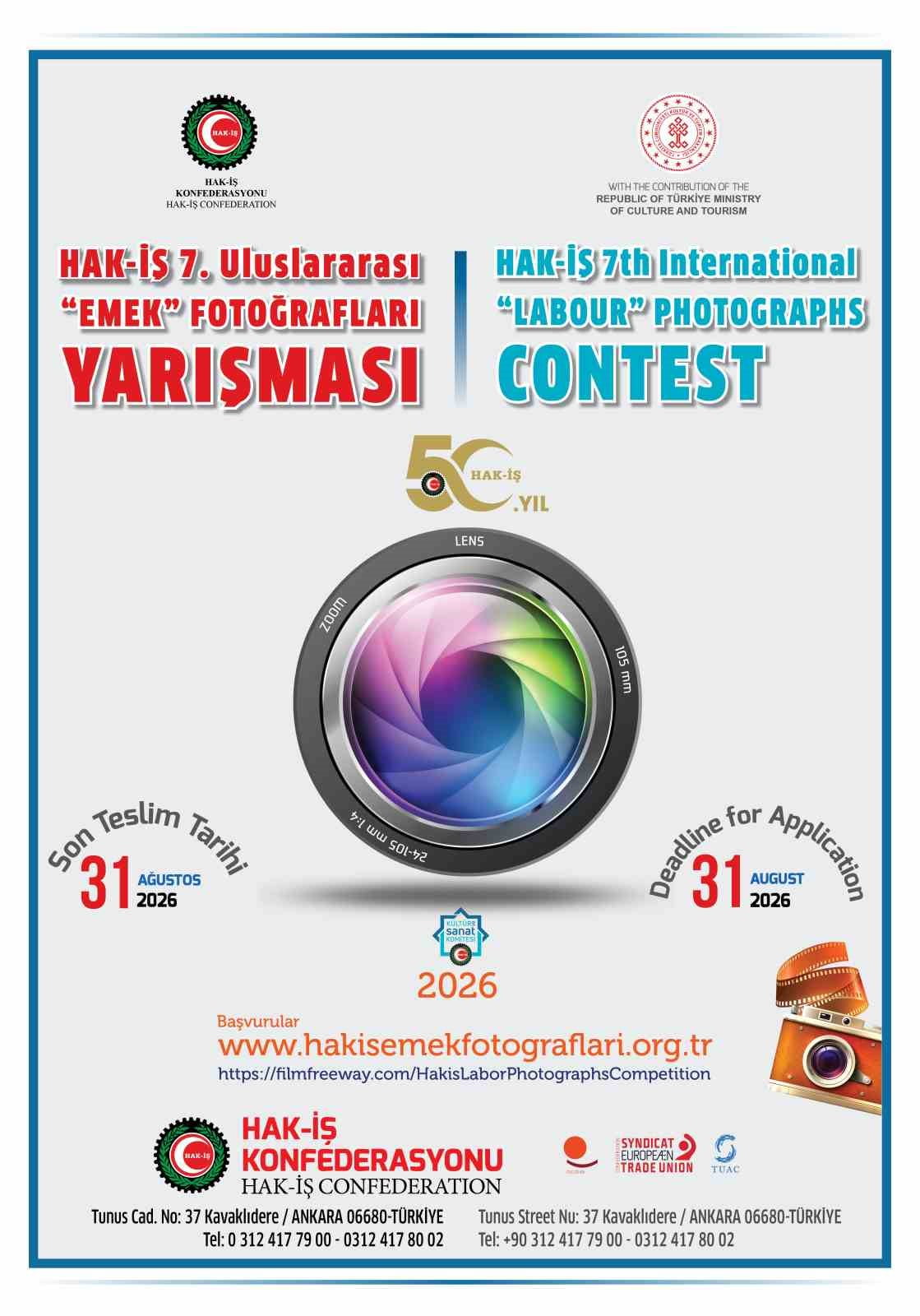 HAK-İŞ ULUSLARARASI EMEK FOTOĞRAFLARI YARIŞMASI BAŞLADI