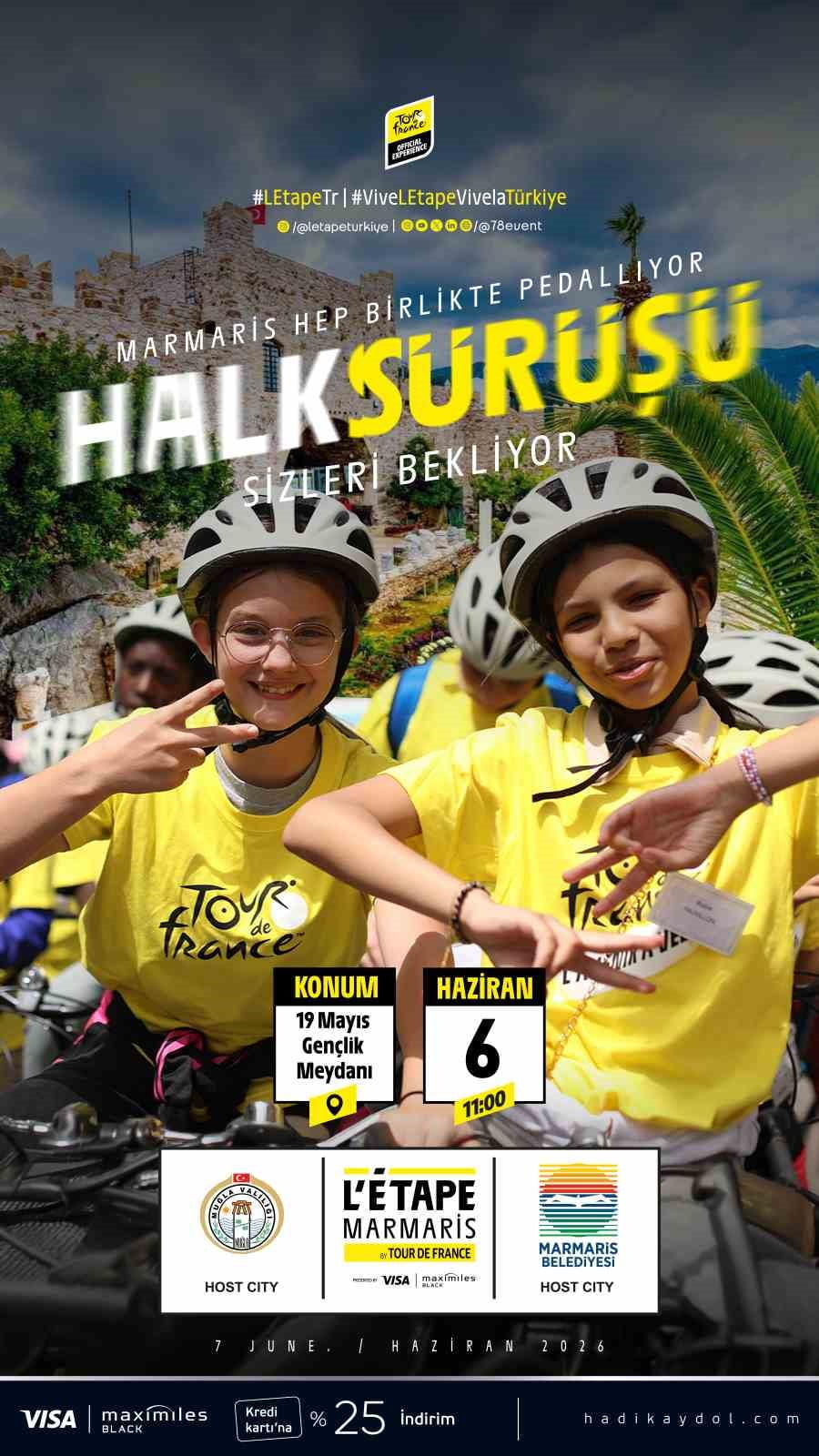 HALK SÜRÜŞÜYLE MARMARİS’TE BİSİKLET YARIŞI HEYECANI YAŞANACAK