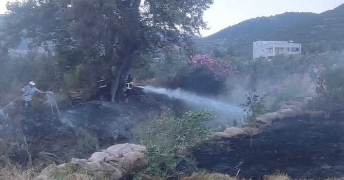 HATAY’IN HASSA İLÇESİNDE ZEYTİNLİK ALANDA ÇIKAN YANGIN, İTFAİYE EKİPLERİNİN HIZLI MÜDAHALESİYLE...