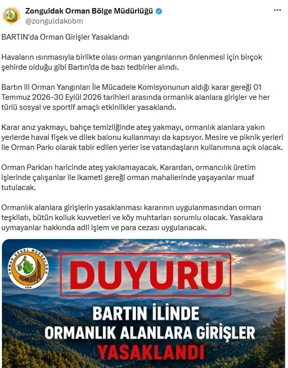 HAVA SICAKLIKLARININ 30 DERECEYİ AŞMASI BEKLENEN BARTIN'DA TEMMUZ, AĞUSTOS VE EYLÜL AYLARINDA...