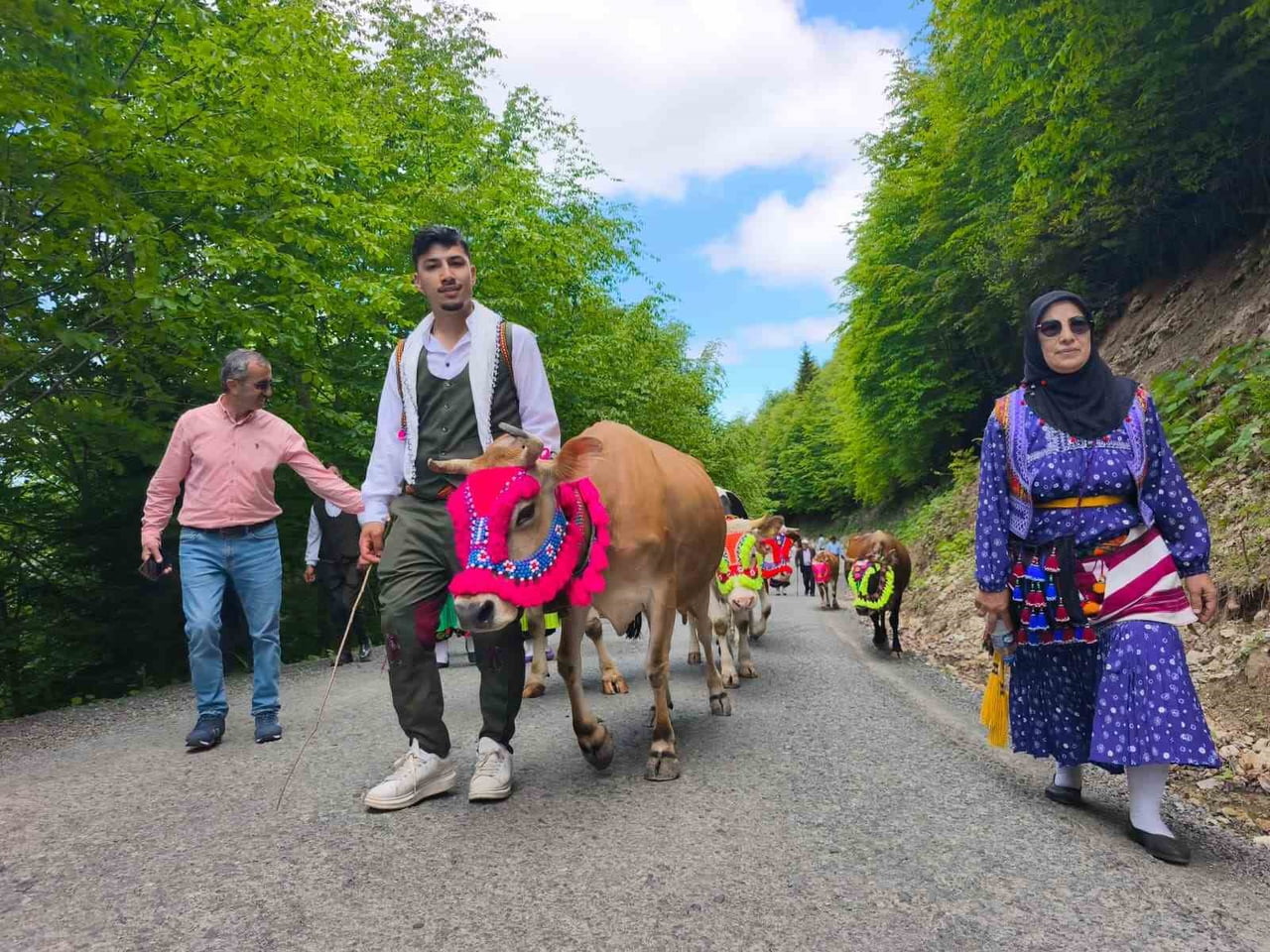 HAVALARIN ISINMASIYLA BİRLİKTE TRABZON'UN ŞALPAZARI İLÇESİNDE ASIRLARDIR YAŞATILAN YAYLA GÖÇÜ...