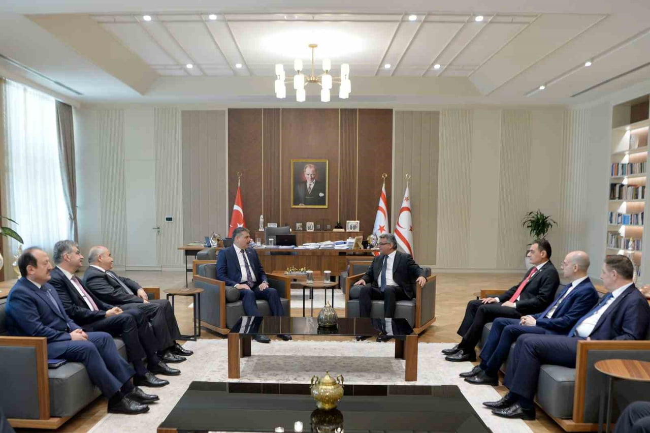 İÇİŞLERİ BAKANI MUSTAFA ÇİFTÇİ, RESMİ TEMASLAR İÇİN GELDİĞİ KUZEY KIBRIS TÜRK CUMHURİYETİ'NDE...