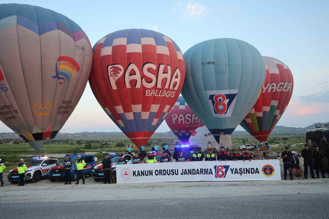 JANDARMA GENEL KOMUTANLIĞI'NIN 187. KURULUŞ YIL DÖNÜMÜ ETKİNLİKLERİ KAPSAMINDA KAPADOKYA’DA SICAK...