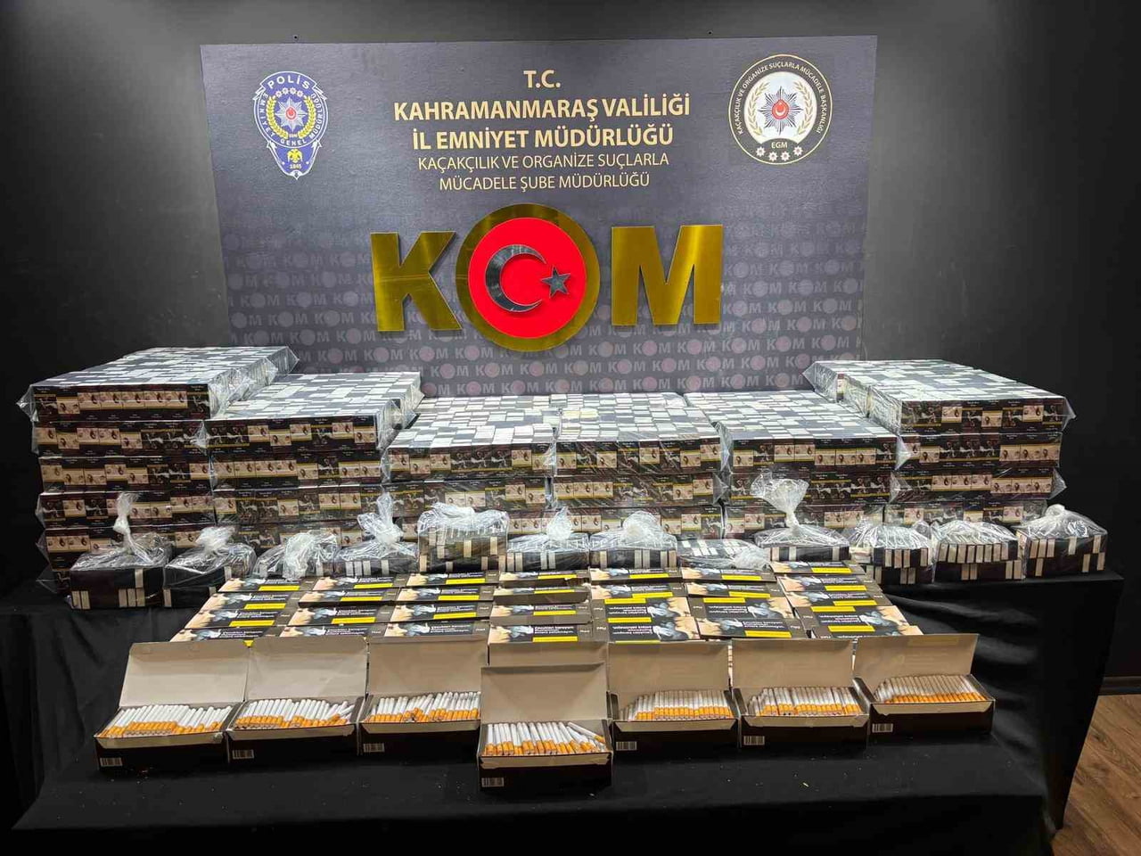 KAHRAMANMARAŞ’TA POLİS EKİPLERİNCE DÜZENLENEN ÜÇ AYRI OPERASYONDA 149 BİN 200 DAL İÇİ KIYILMIŞ...