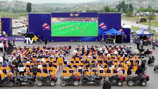 Kapadokya'da milli maç heyecanı