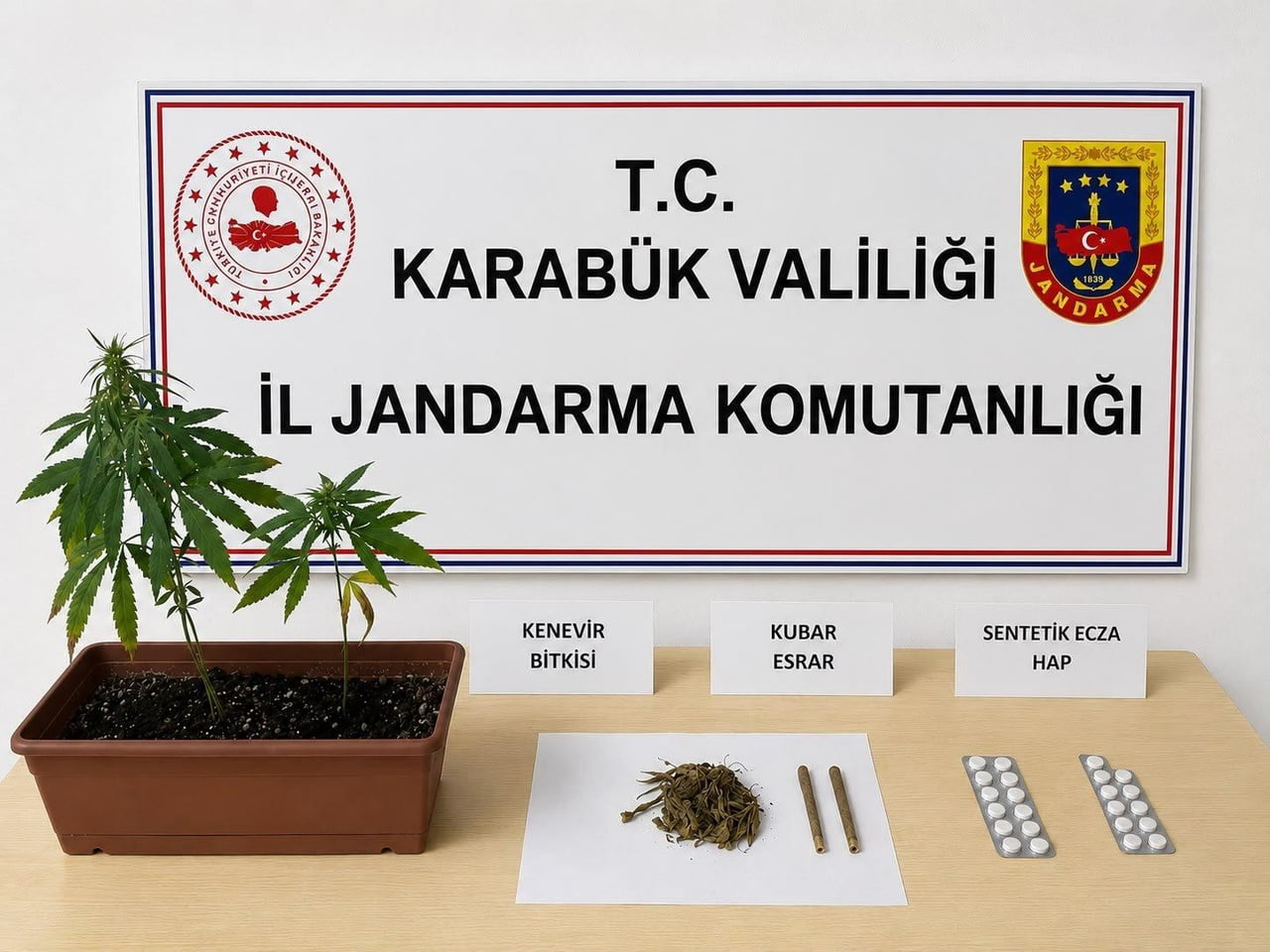 KARABÜK’TE JANDARMA EKİPLERİNCE DÜZENLENEN UYUŞTURUCU OPERASYONLARINDA SENTETİK ECZA HAP, ESRAR VE...