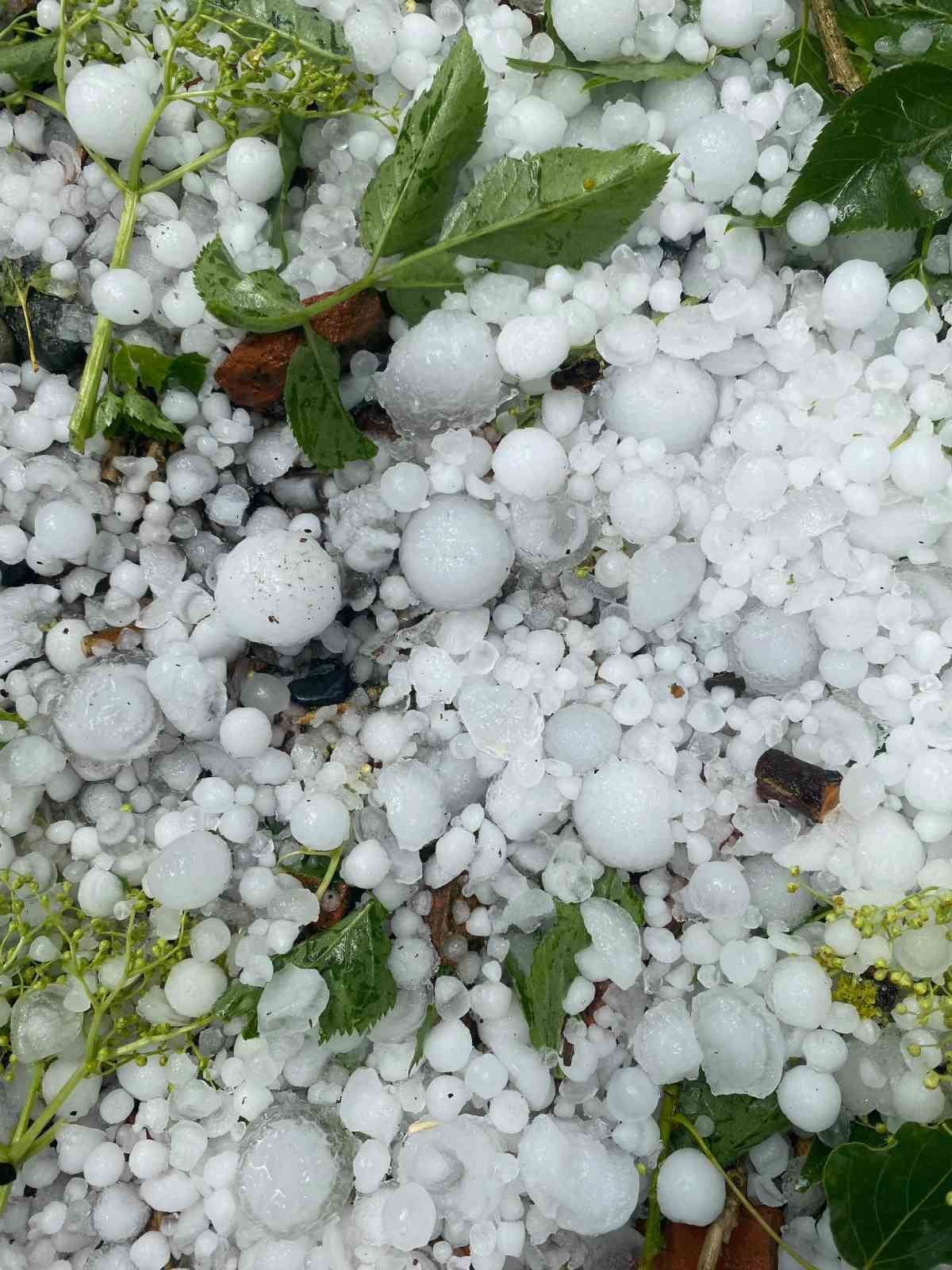 KASTAMONU’NUN TAŞKÖPRÜ İLÇESİNE BAĞLI YÜKSEK RAKIMLI YERLEŞİM YERLERİNDE ETKİLİ OLAN DOLU YAĞIŞI...