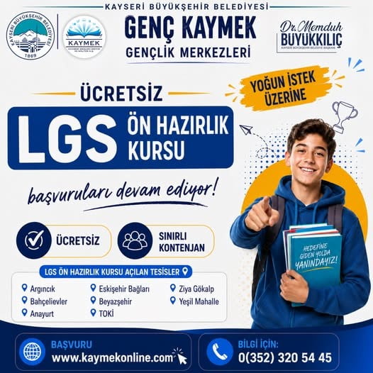 KAYSERİ BÜYÜKŞEHİR BELEDİYESİ BÜNYESİNDE FAALİYET GÖSTEREN KAYMEK, YAZ DÖNEMİNDE ÖĞRENCİLERİN...