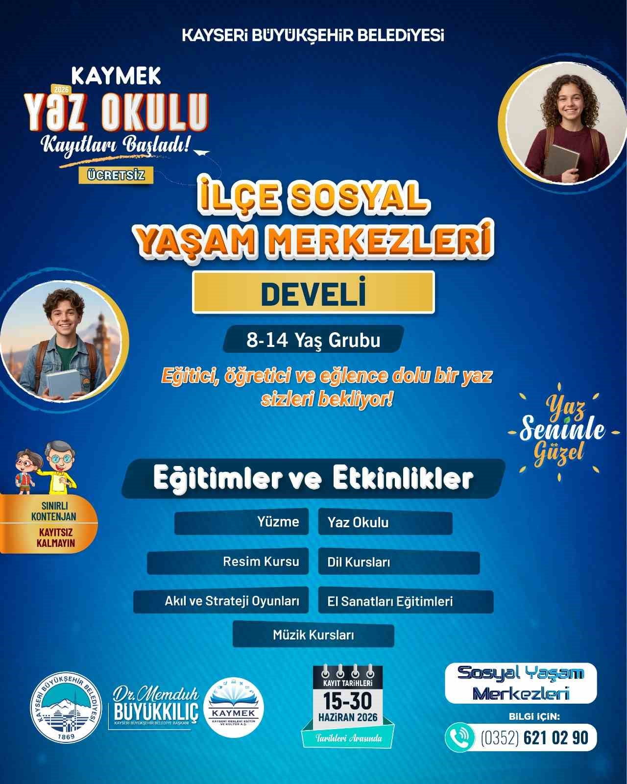 KAYSERİ BÜYÜKŞEHİR BELEDİYESİ’NDE BÜNYESİNDE FAALİYET GÖSTEREN KAYMEK’İN İLÇE SOSYAL YAŞAM...