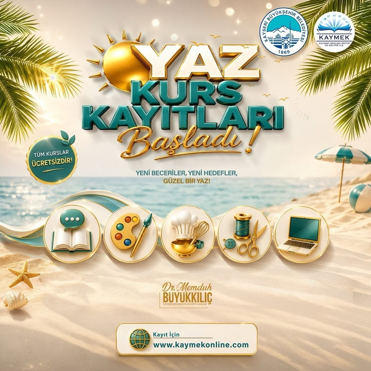 KAYSERİ BÜYÜKŞEHİR BELEDİYESİ’NİN EĞİTİM, KÜLTÜR VE SANAT ALANINDAKİ ÖNCÜ KURULUŞU KAYMEK’TE YAZ...