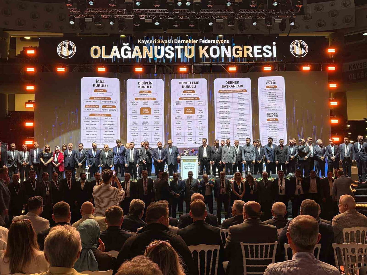 KAYSERİ SİVASLI DERNEKLER FEDERASYONU OLAĞANÜSTÜ GENEL KURULU’NDA İSA GÜN, YENİDEN BAŞKAN...