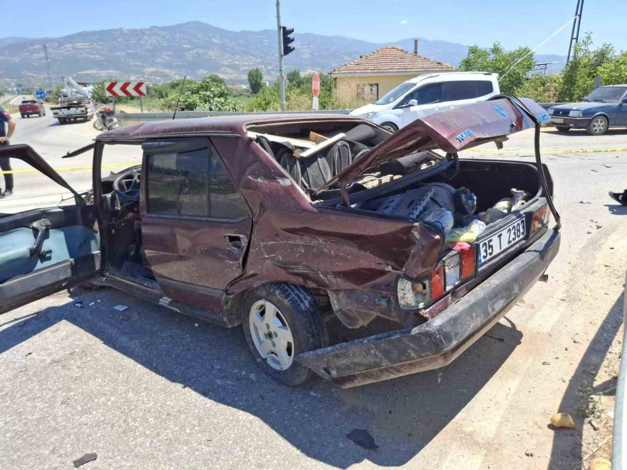 KAZANIN ARDINDAN ÖZGE DÖNMEZ'İN KULLANDIĞI OTOMOBİL HURDAYA DÖNDÜ
