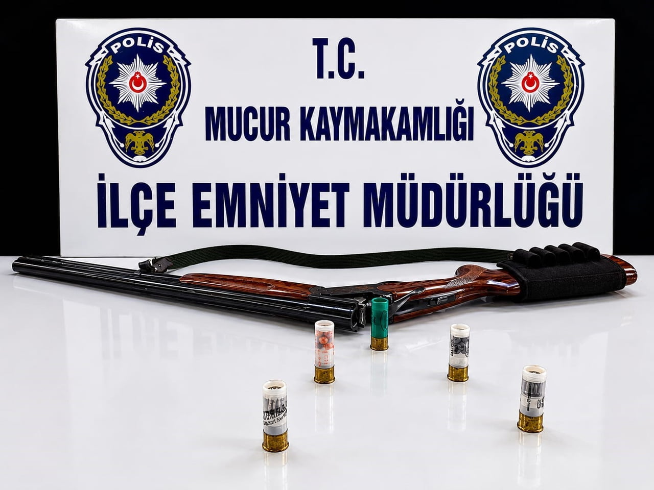 KIRŞEHİR'DE POLİS YAPTIĞI UYGULAMADA  1 AV TÜFEĞİ, 1  KURUSIKI TABANCA, 10  FİŞEK VE 1 KESİCİ ALET...