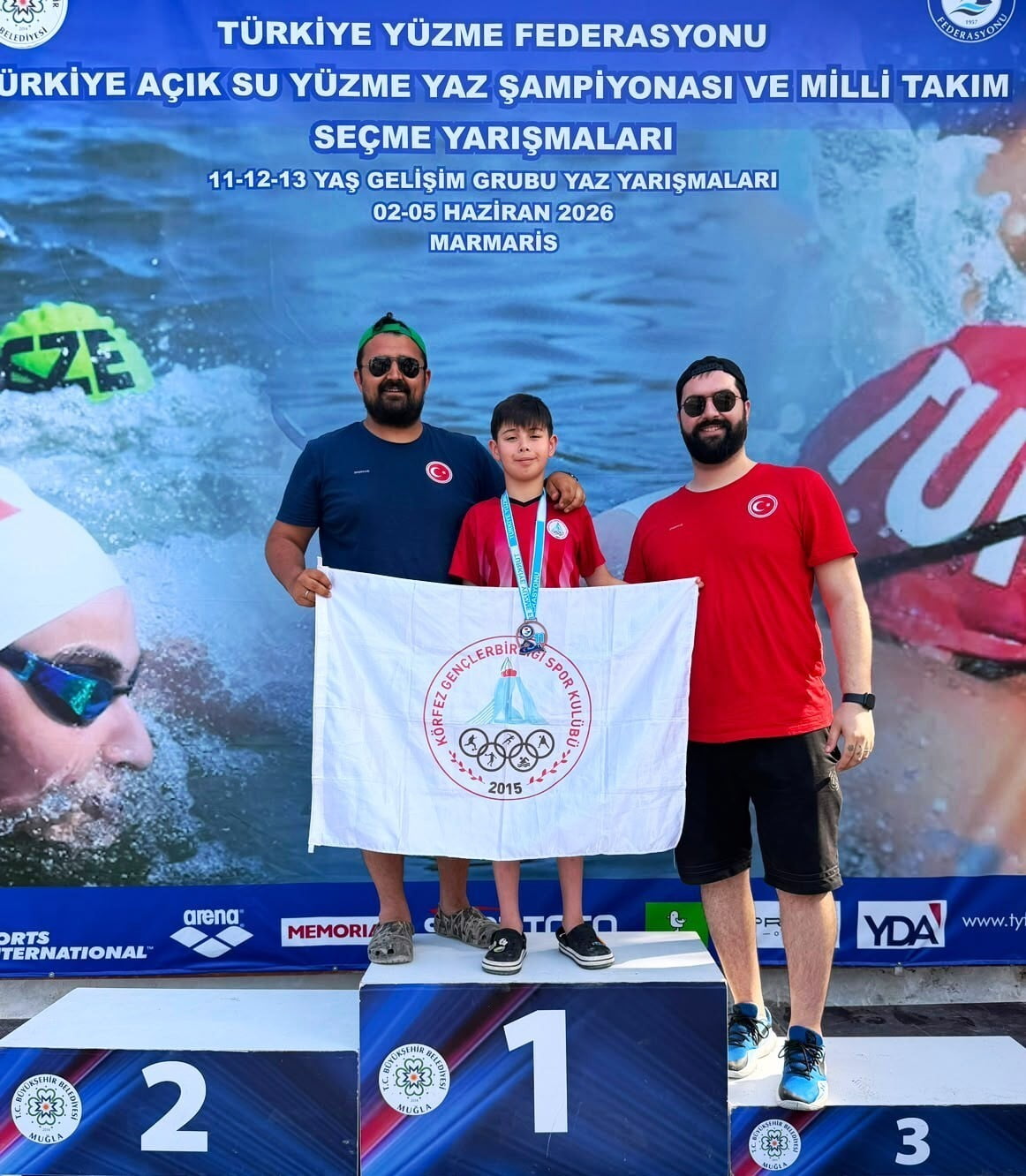KÖRFEZ GENÇLERBİRLİĞİ SPOR KULÜBÜ YÜZÜCÜLERİ POYRAZ KAAN KAYA VE DERSU SENEM ALTUNDAĞ, MUĞLA...