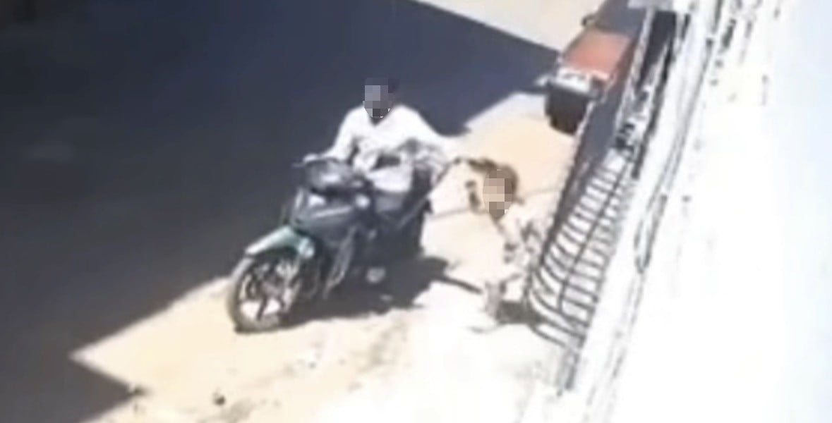 KÜÇÜK KIZINI DARBEDİP MOTOSİKLETLE SÜRÜKLEYEN BABA TUTUKLANDI