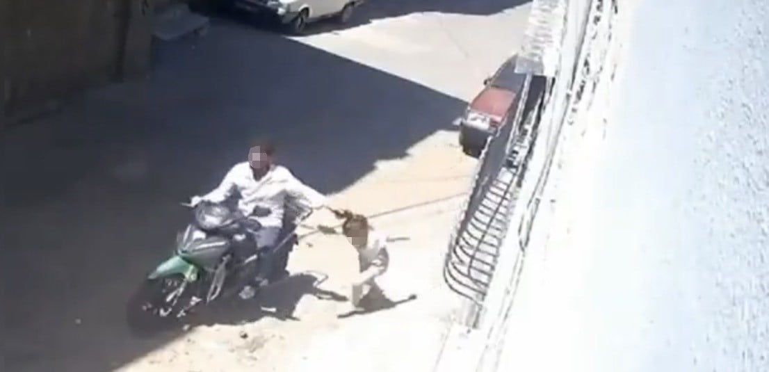 KÜÇÜK KIZINI DARBEDİP MOTOSİKLETLE SÜRÜKLEYEN BABA TUTUKLANDI