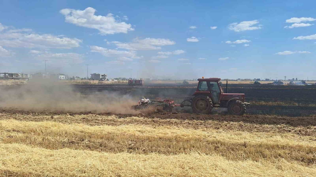 MARDİN'İN KIZILTEPE İLÇESİNDE ÇIKAN YANGINDA YAKLAŞIK 80 DÖNÜM BUĞDAY EKİLİ ALAN ZARAR...