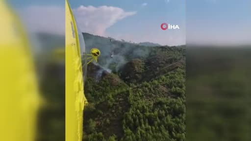 Marmaris’te yıldırım kaynaklı orman yangını