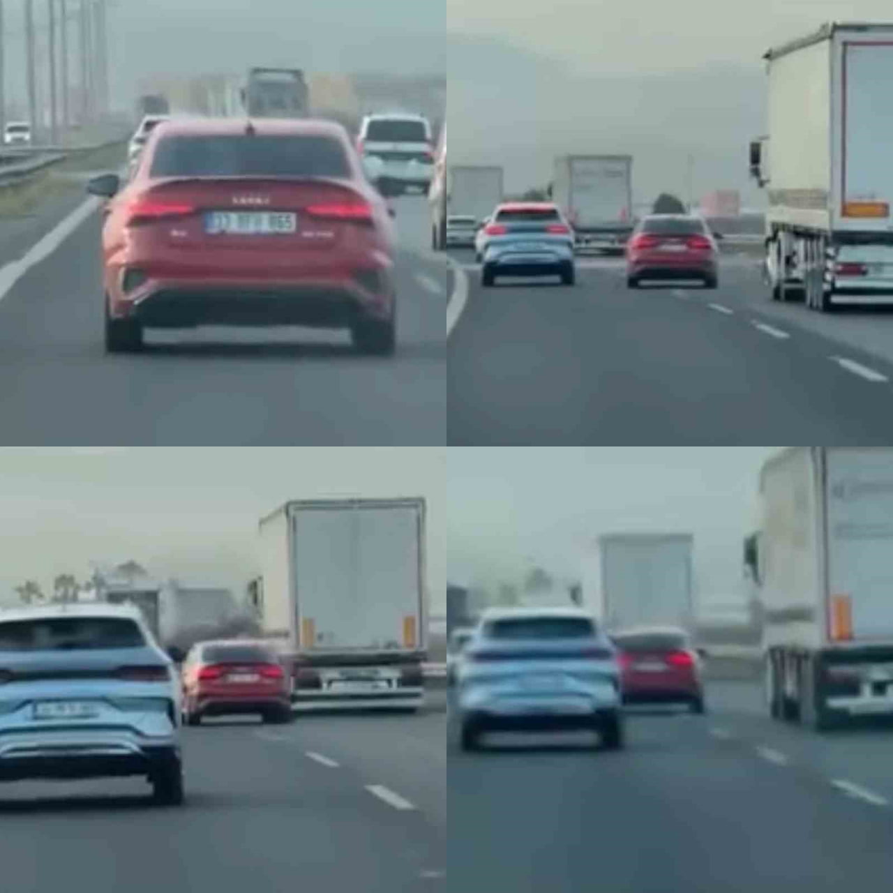 MERKEZ AKDENİZ İLÇESİ 151. CADDE'DE BİR ARAÇ, ART ARDA ŞERİT DEĞİŞTİRİP TRAFİĞİ TEHLİKEYE...