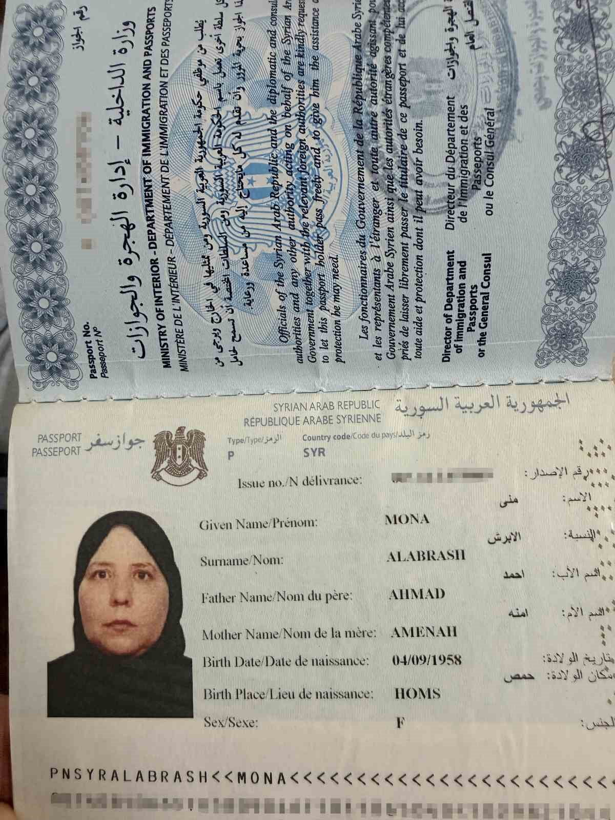 MERSİN'İN TARSUS İLÇESİNDE YAŞAYAN 68 YAŞINDAKİ SURİYE UYRUKLU MONA ALABIRASH, HASTANEYE GİTMEK...