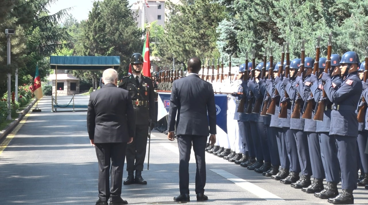 MİLLİ SAVUNMA BAKANI YAŞAR GÜLER, TÜRKİYE’YE GELEN KAMERUN CUMHURİYETİ SAVUNMA BAKANI JOSEPH BETİ...