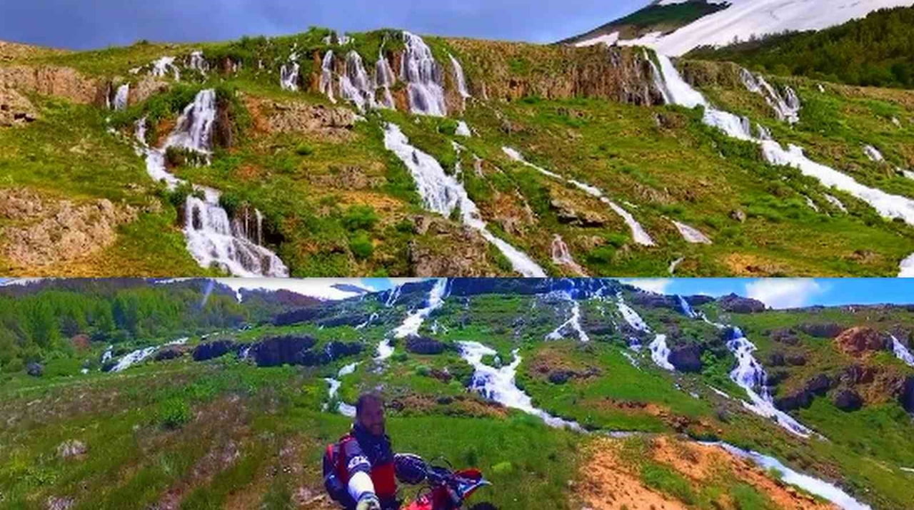 MOTOKROSCULARIN KAMERASINDAN ERZİNCAN'IN SAKLI CENNETİ KONARLI ŞELALESİ