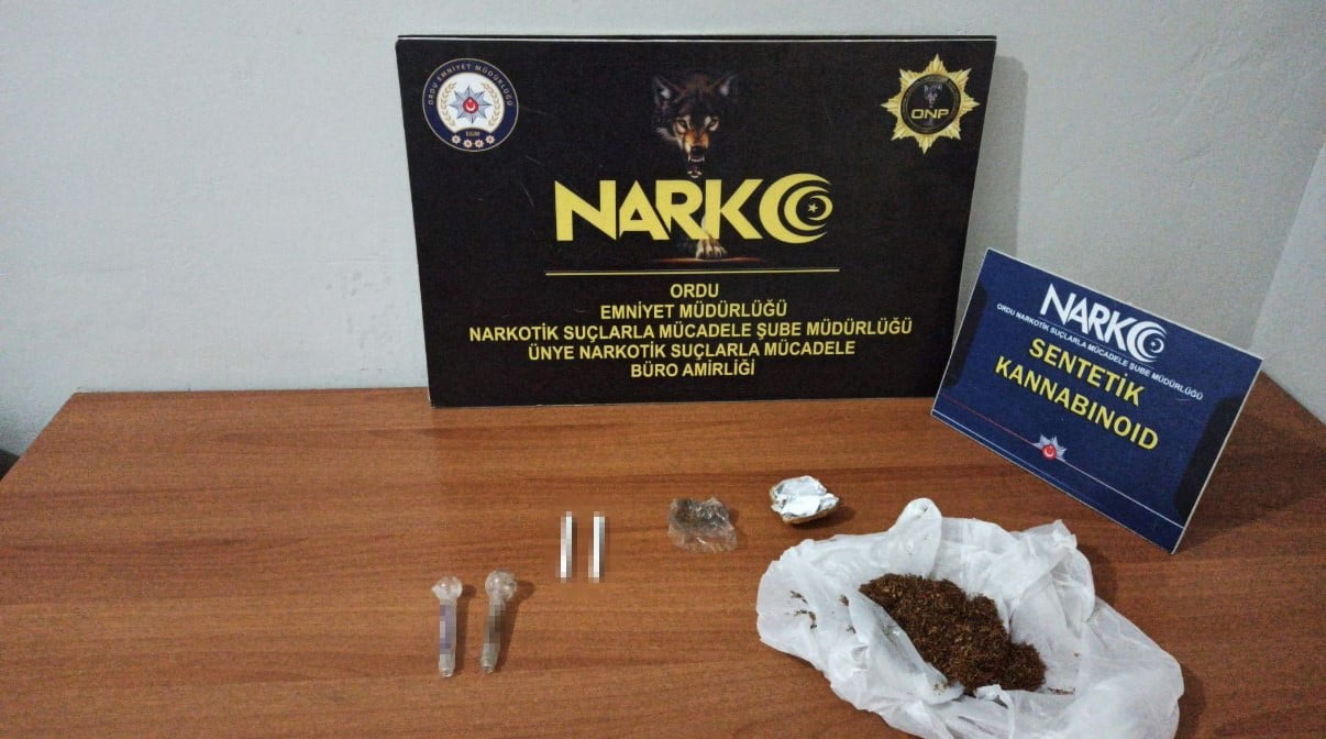 ORDU'DA POLİS EKİPLERİ TARAFINDAN UYUŞTURUCU İLE MÜCADELE ÇALIŞMALARI KAPSAMINDA DÜZENLENEN...
