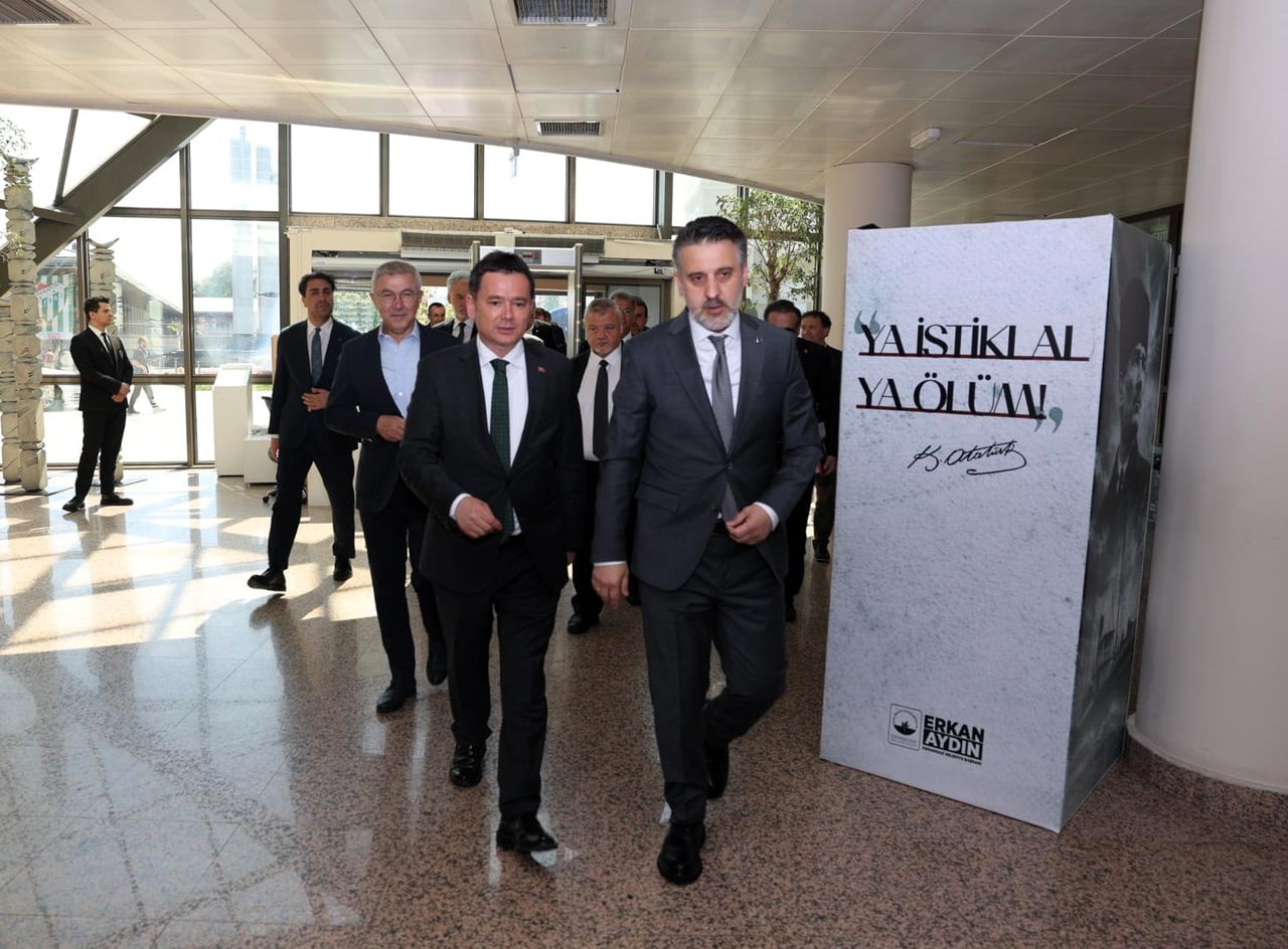 OSMANGAZİ BELEDİYE BAŞKANI ERKAN AYDIN, BURSA BÜYÜKŞEHİR BELEDİYESİ BAŞKAN VEKİLİ ŞAHİN BİBA VE...