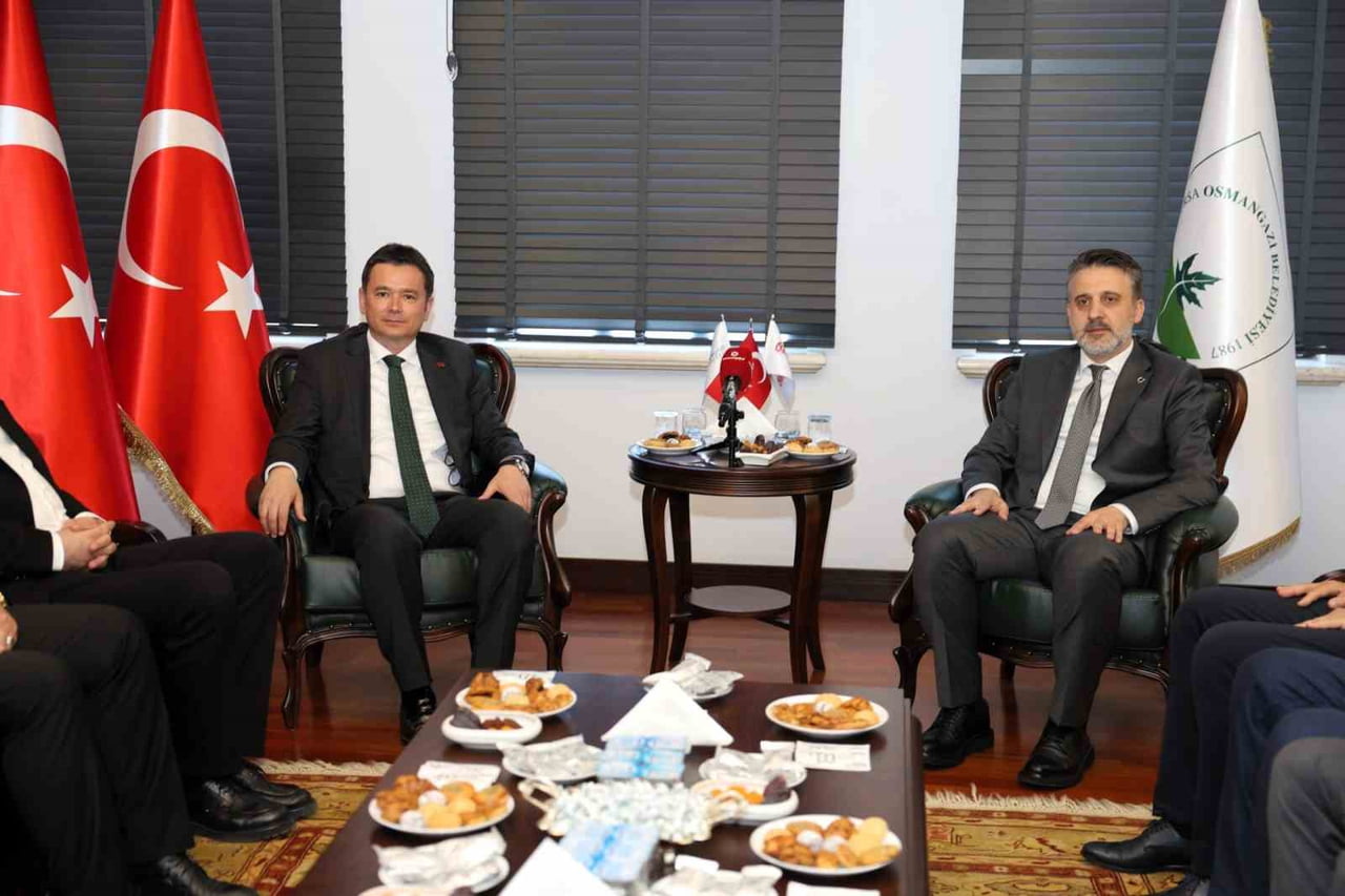 OSMANGAZİ BELEDİYE BAŞKANI ERKAN AYDIN, BURSA BÜYÜKŞEHİR BELEDİYESİ BAŞKAN VEKİLİ ŞAHİN BİBA VE...