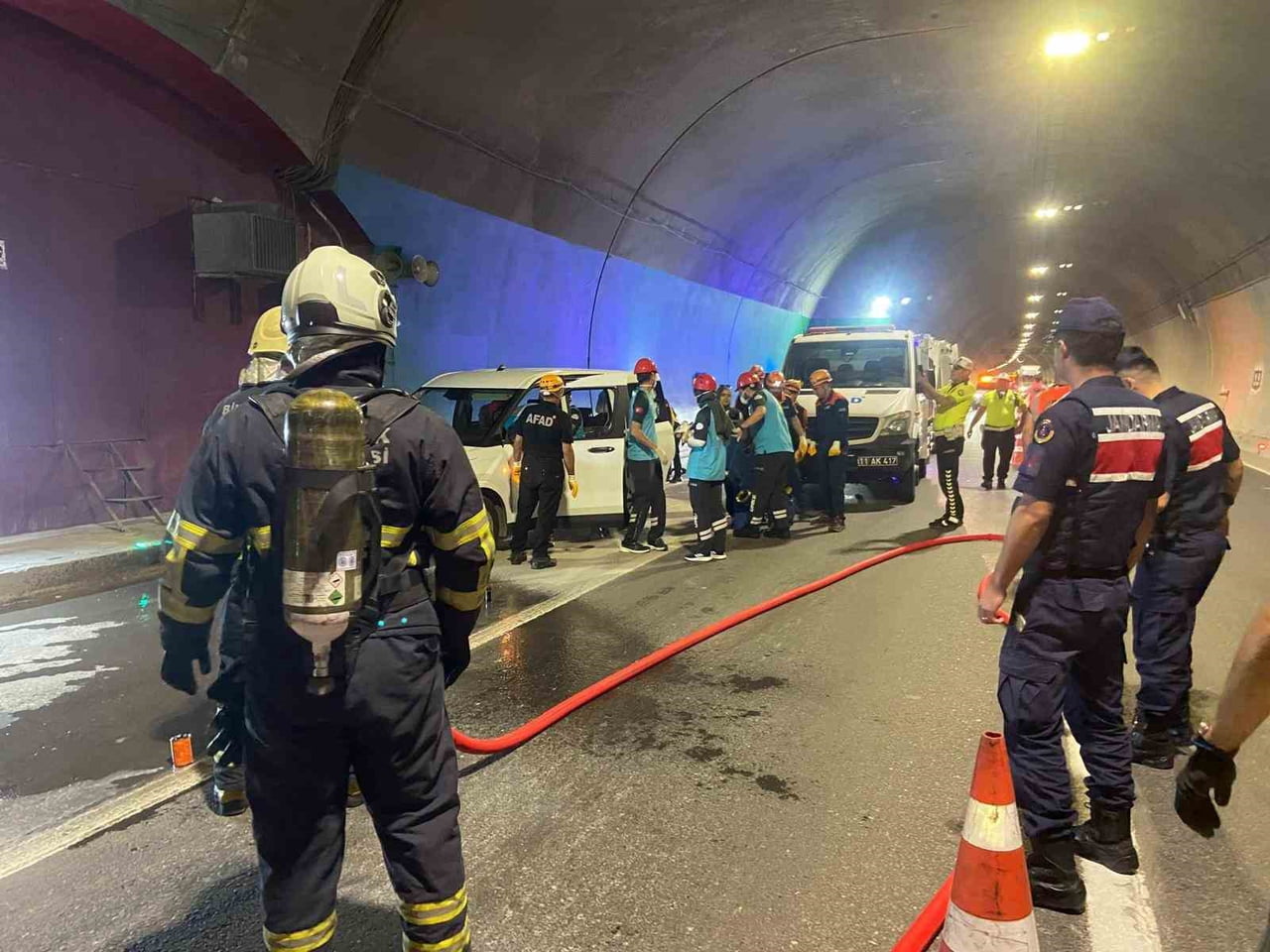 OSMANGAZİ TÜNELİNDE YANGINA MÜDAHALE VE KURTARMA OPERASYONU