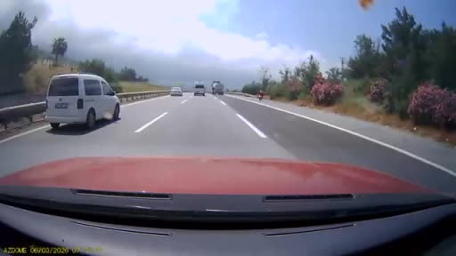 Otobanda yola fırlayan angus korku dolu anlar yaşattı