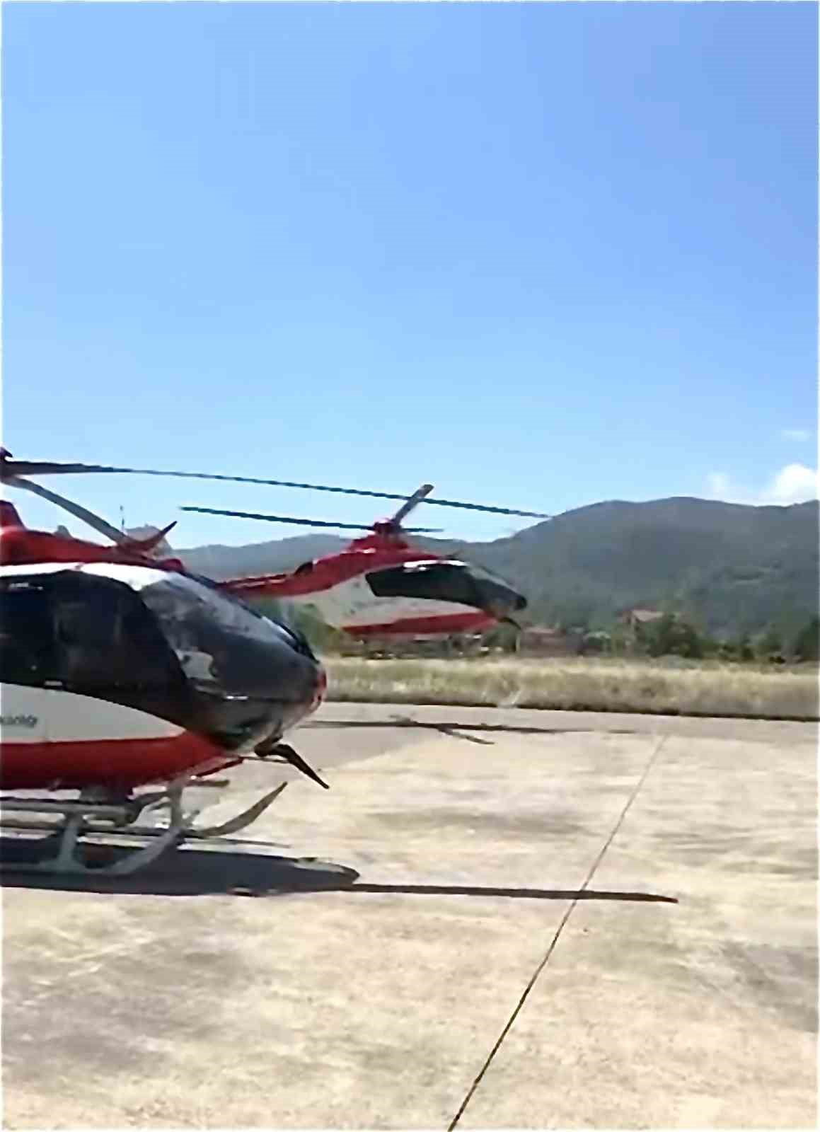 SAMSUN İL SAĞLIK MÜDÜRLÜĞÜ BÜNYESİNDE GÖREV YAPAN AMBULANS HELİKOPTER, YALNIZCA ŞEHİR İÇİ ACİL...