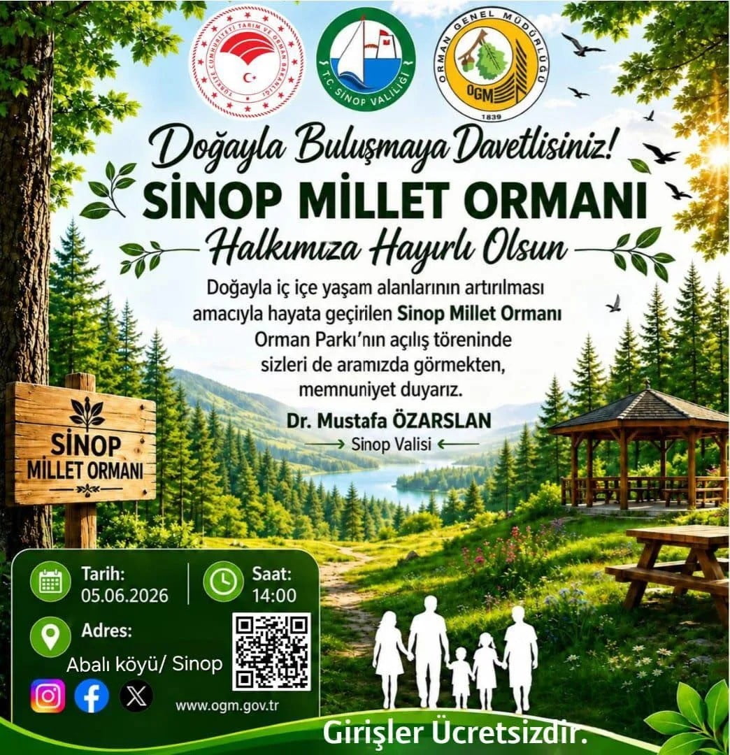 SİNOP'TA VATANDAŞLARIN DOĞAYLA İÇ İÇE VAKİT GEÇİREBİLECEĞİ YENİ YAŞAM ALANLARINDAN BİRİ OLAN SİNOP...