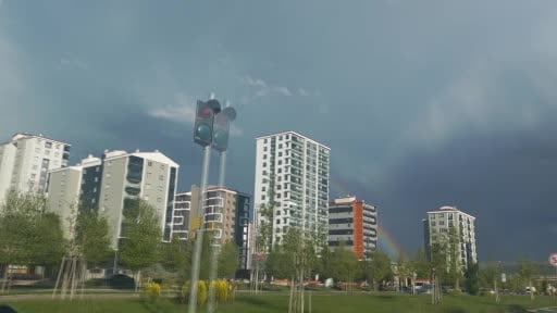 Sivas’ta ki ani hava değişikliği görsel ziyafet oluşturdu