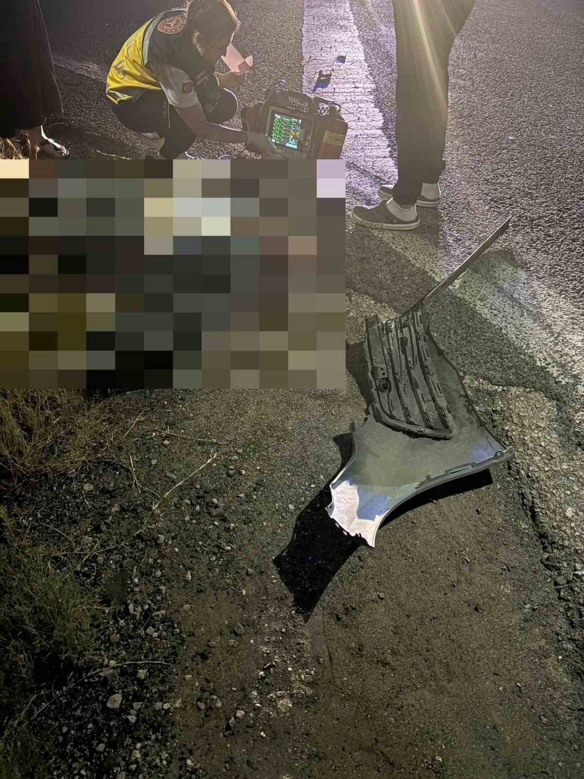 SÜLEYMANPAŞA İLÇESİNDE OTOMOBİL İLE MOTOSİKLETİN ÇARPIŞMASI SONUCU MEYDANA GELEN TRAFİK KAZASINDA...