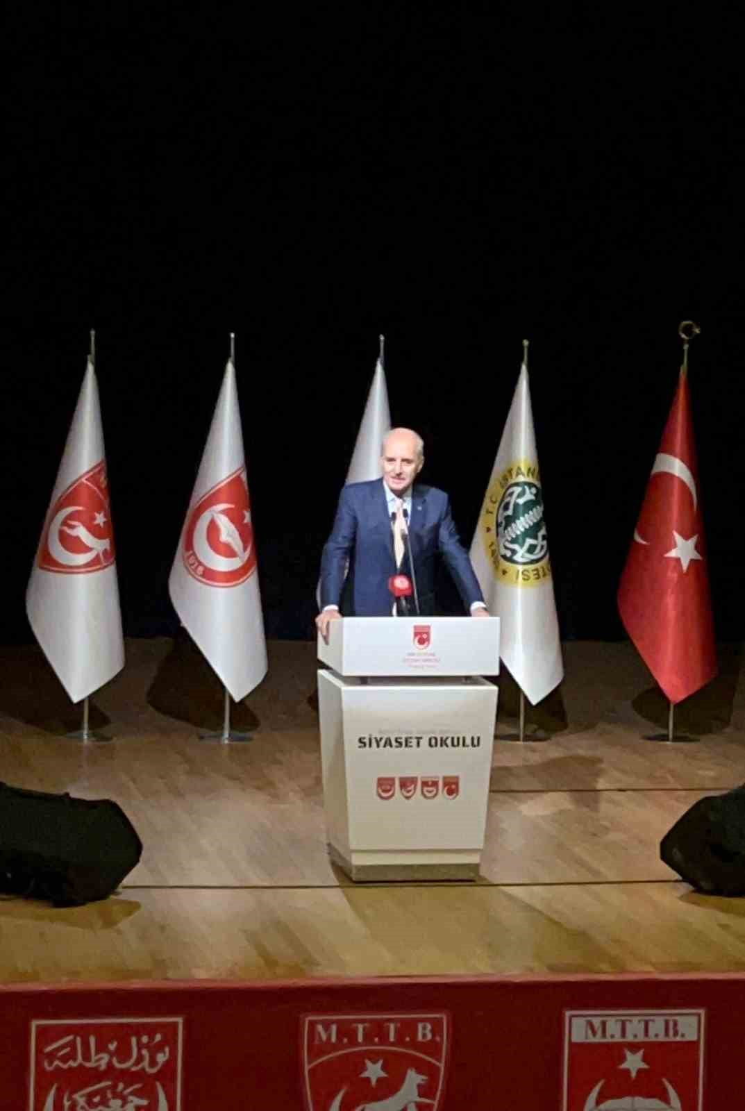 TBMM BAŞKANI NUMAN KURTULMUŞ, MİLLİ TÜRK TALEBE BİRLİĞİ TARAFINDAN DÜZENLENEN SİYASET OKULU...