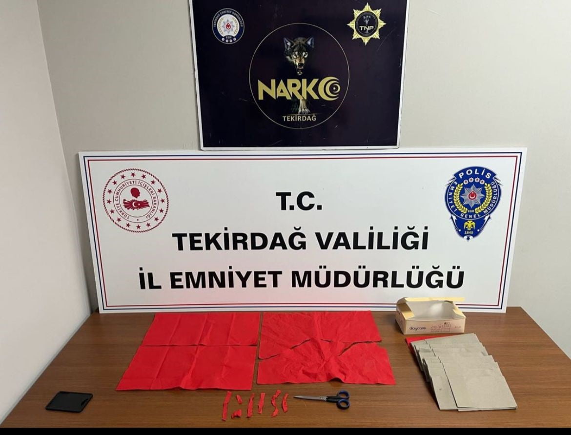 TEKİRDAĞ'DA ZEHİR TACİRLERİNE YÖNELİK DÜZENLENEN OPERASYON