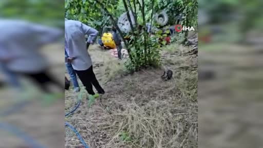 Traktöre bağlı ilaçlama motorunun altında kalan kadın hayatını kaybetti
