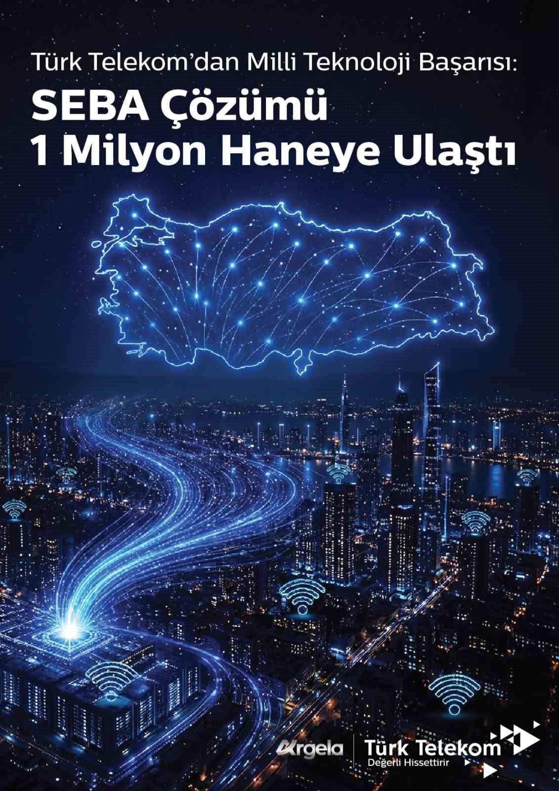 TÜRK TELEKOM, MİLLİ MÜHENDİSLİK GÜCÜYLE GELİŞTİRDİĞİ SEBA MİMARİSİ TEMELLİ GENİŞBANT ERİŞİM ÇÖZÜMÜ...