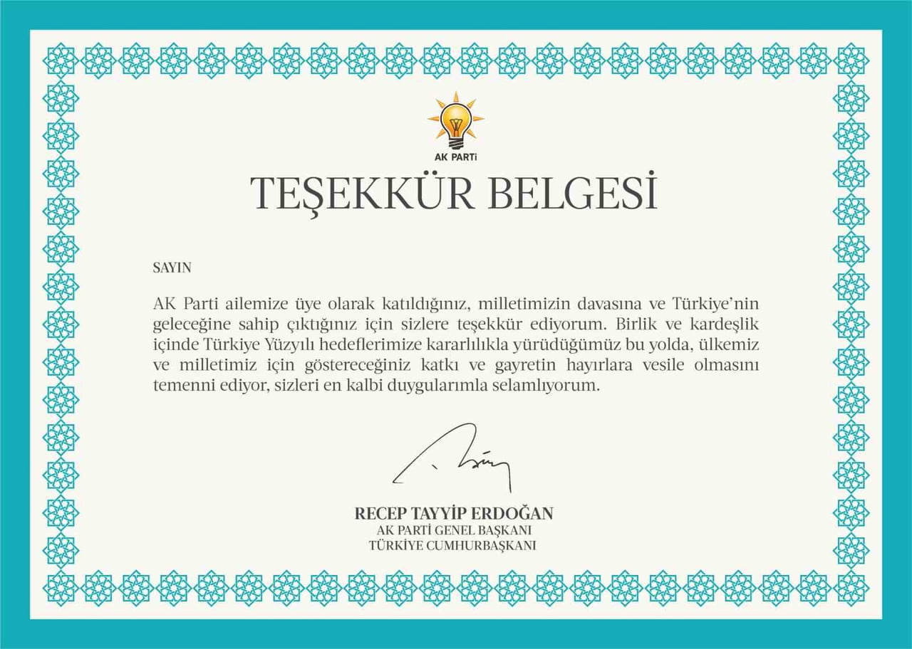 TÜRKİYE’NİN EN FAZLA ÜYEYE SAHİP SİYASİ PARTİSİ OLAN AK PARTİ’DE, ÜYELERE YÖNELİK KAPSAMLI BİR...