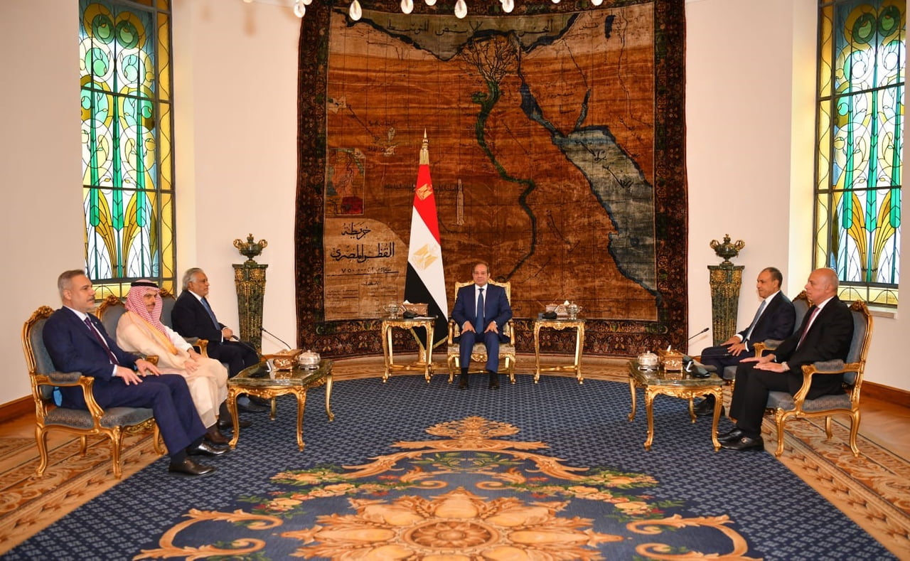 TÜRKİYE, PAKİSTAN VE SUUDİ ARABİSTAN DIŞİŞLERİ BAKANLARI, MISIR CUMHURBAŞKANI ABDÜLFETTAH ES-SİSİ...