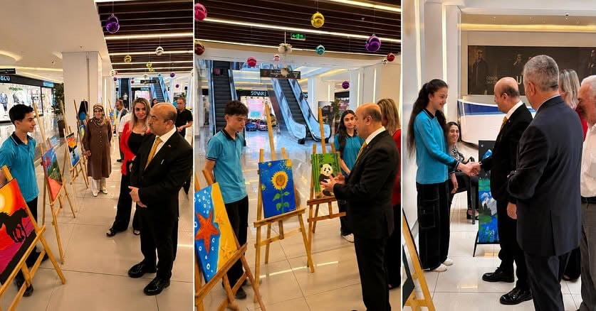 ULALAR ORTAOKULU ÖĞRENCİLERİNİN YIL SONU RESİM SERGİSİ AÇILDI