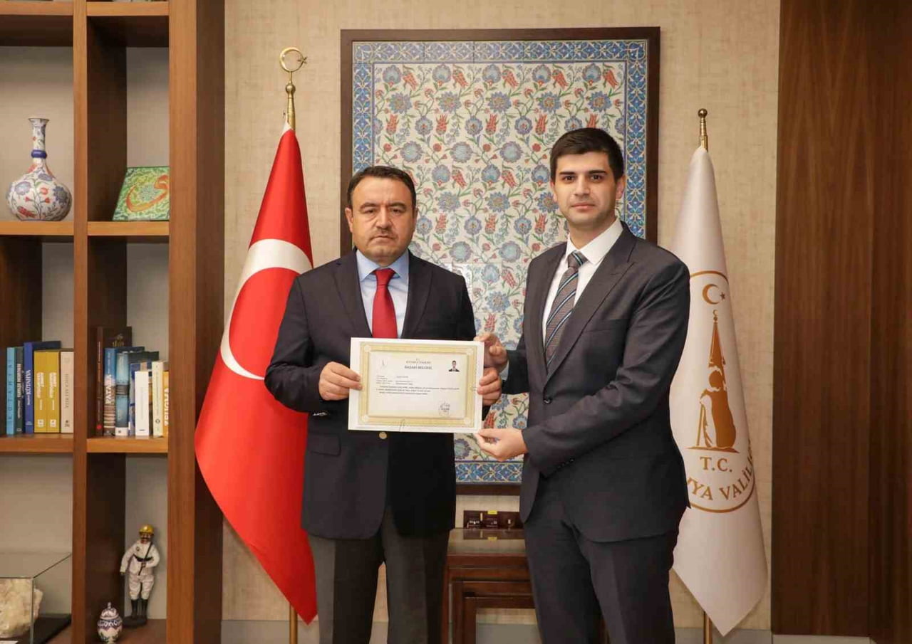 VALİ IŞIN’DAN KAYMAKAM TELTİK’E BAŞARI BELGESİ