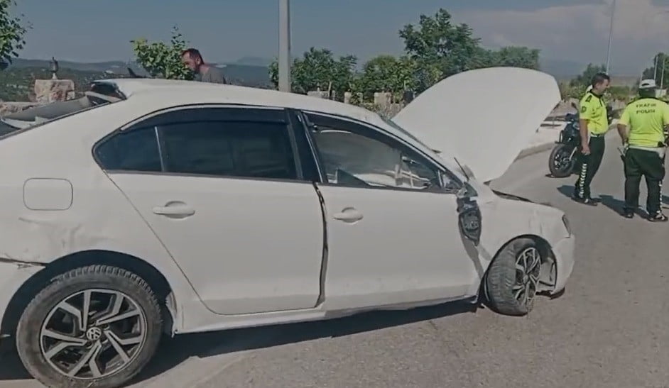 VİRAJI ALAMAYAN OTOMOBİL TAKLA ATTI: 1 YARALI