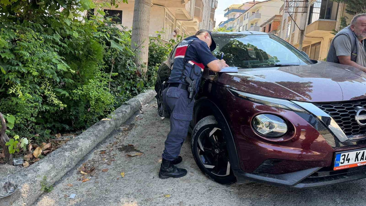 ZONGULDAK'IN ALAPLI İLÇESİNDE YOKUŞ ÇIKARKEN KONTROLDEN ÇIKAN OTOMOBİLİN GERİ GERİ KAYARAK KAVAK...