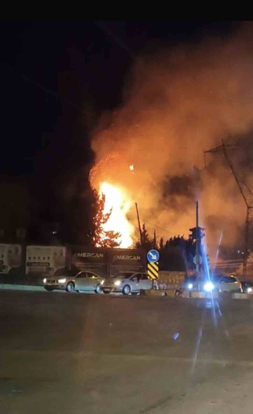 ADIYAMAN’DA AĞAÇLIK ALANDA ÇIKAN YANGIN KORKU VE PANİĞE NEDEN OLDU.