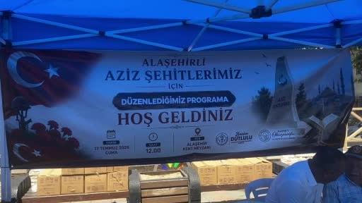 Alaşehir'de şehitler için 2 bin kişilik vefa sofrası