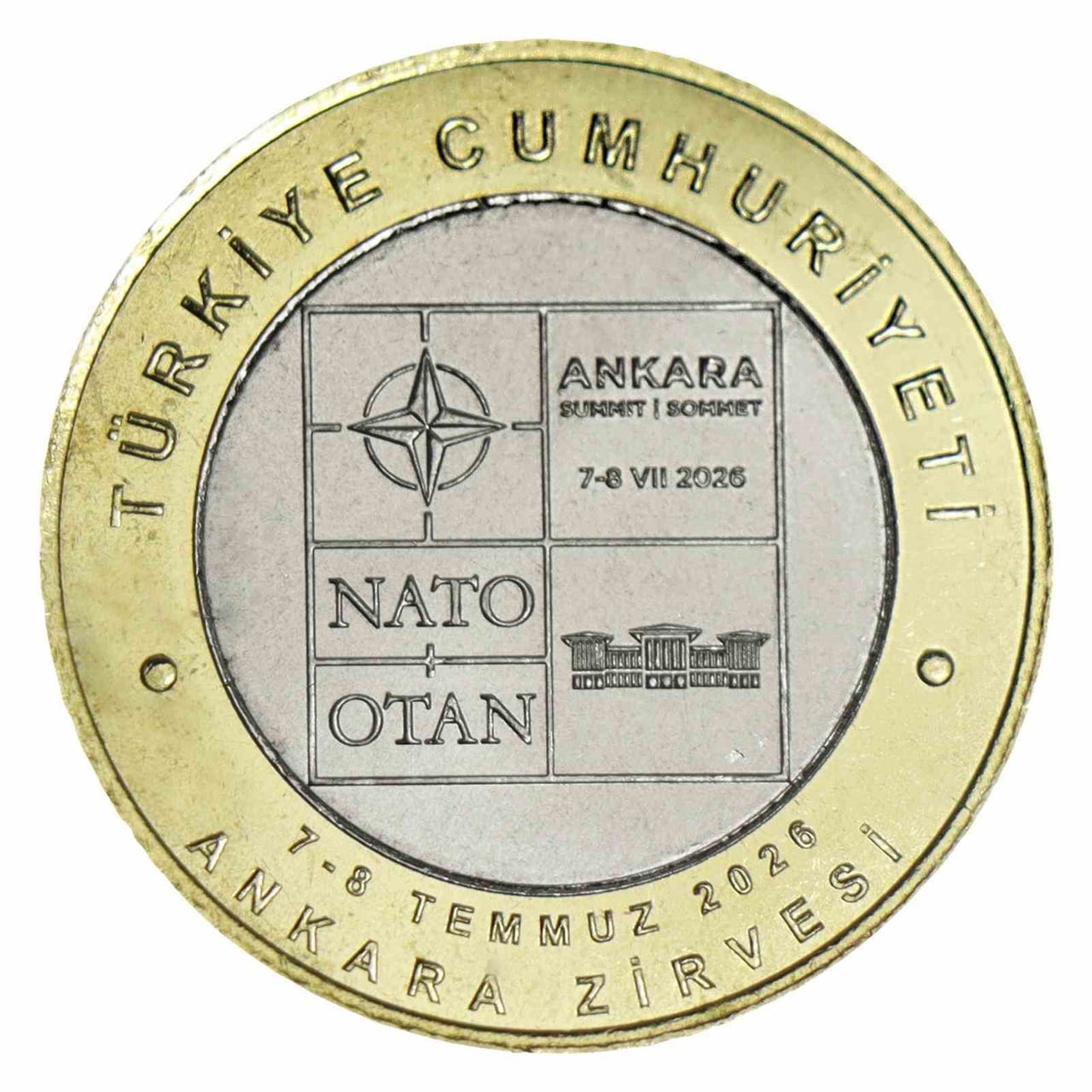 ANKARA'DAKİ NATO ZİRVESİ ANISINA 5 LİRALIK HATIRA PARASI BASILDI.