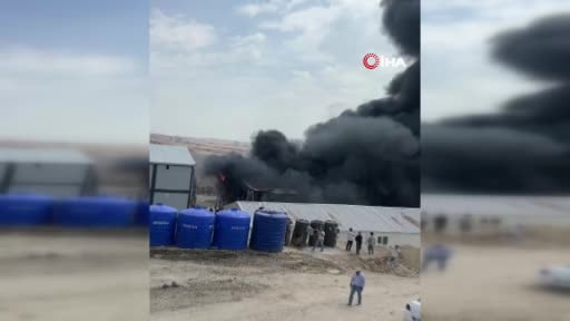 Ankara’da şantiyede konteyner yangını